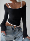 RBS Off-Shoulder Long SleeveCropped