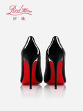 Black Women's elegant high heels Red Shiny Bottoms Luxury Brand Women heels 2025 trend Pointed Toe Sexy Party Pumps shoes Women
